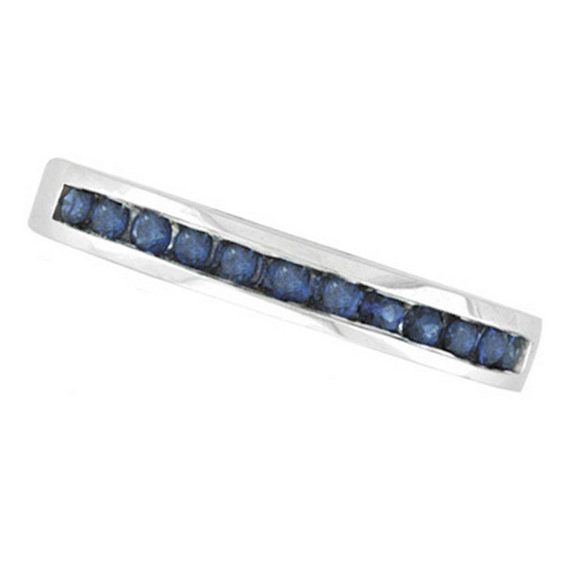 Sapphire Channel Set Stack Ring, 14K White Gold 14K White  Gold (0.4 Ctw)