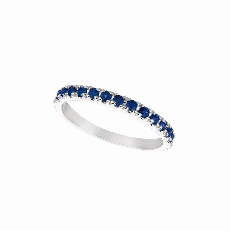 Sapphire Stackable Ring, 14K White Gold 14K White Gold (0.37 Ctw)
