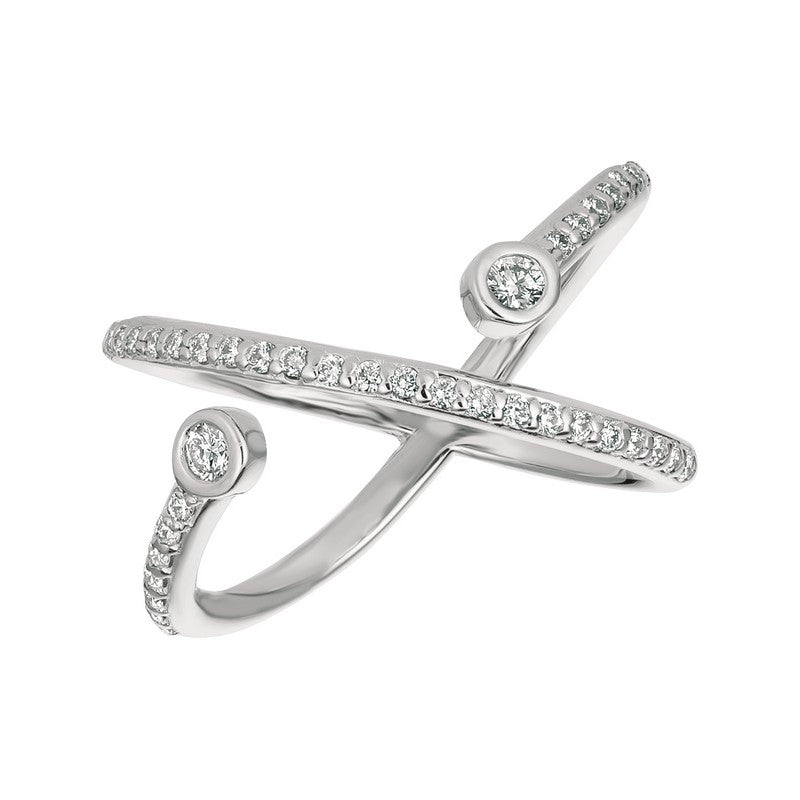 ‘BEZEL CROSSLINK’ DIAMOND RING 14K GOLD (0.45 CTW)