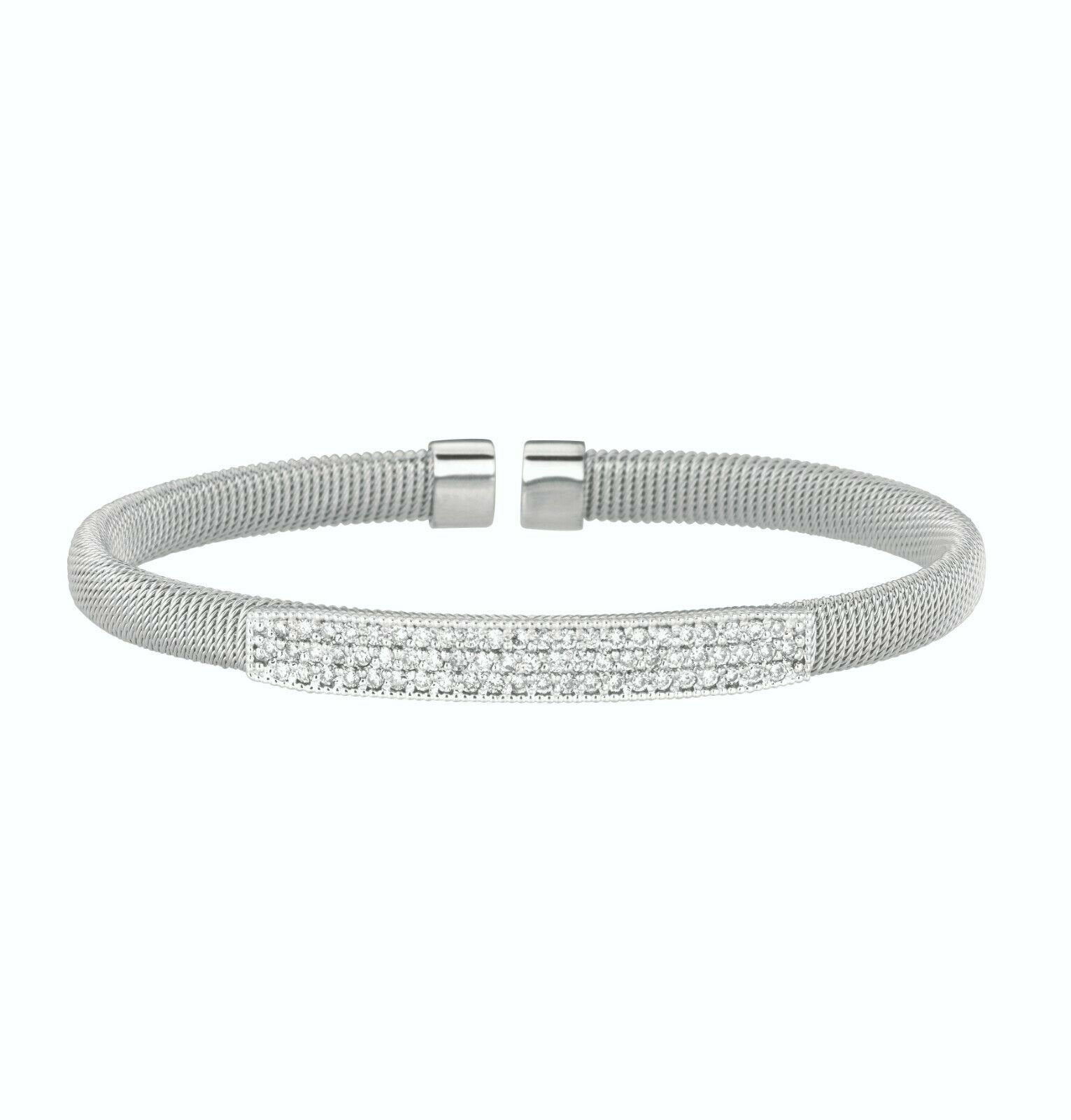 Sterling Silver Fancy Bangle Bracelet