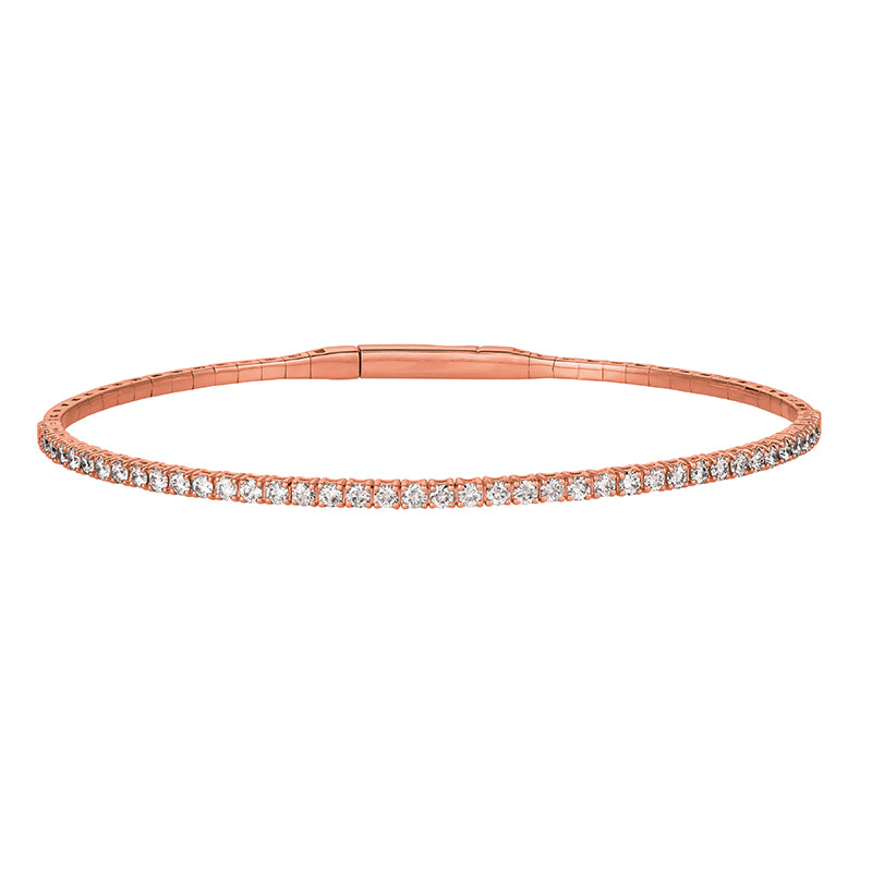 Elegant Rose Gold Bracelet with sparkling diamonds - Davizi Jewels