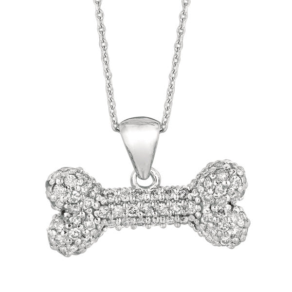DIAMOND BONE NECKLACE 14K GOLD (0.8 CTW)