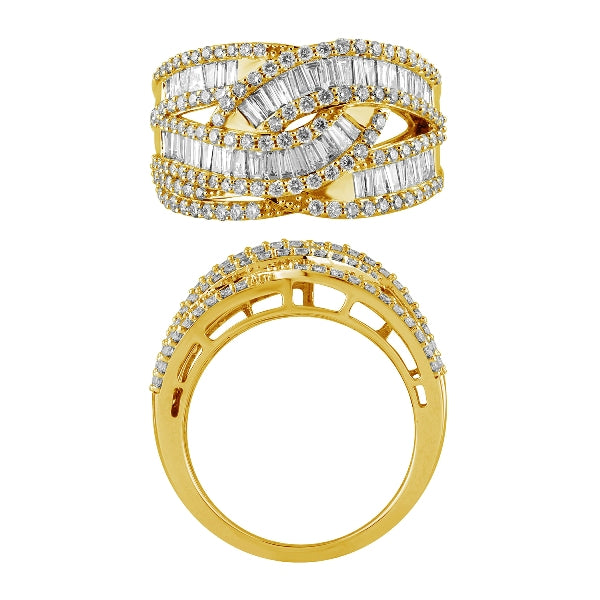 1.50 Carat Natural Diamond Fashion Ring F VS 14K White Gold