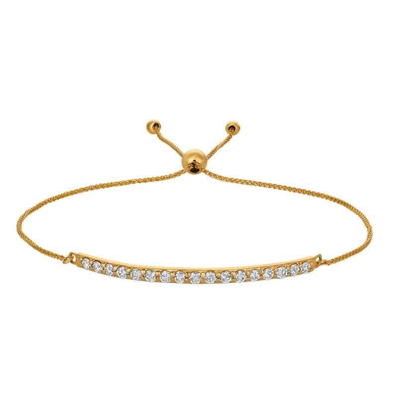 BOLO DIAMOND BAR BRACELET 14K GOLD (0.75 CTW)