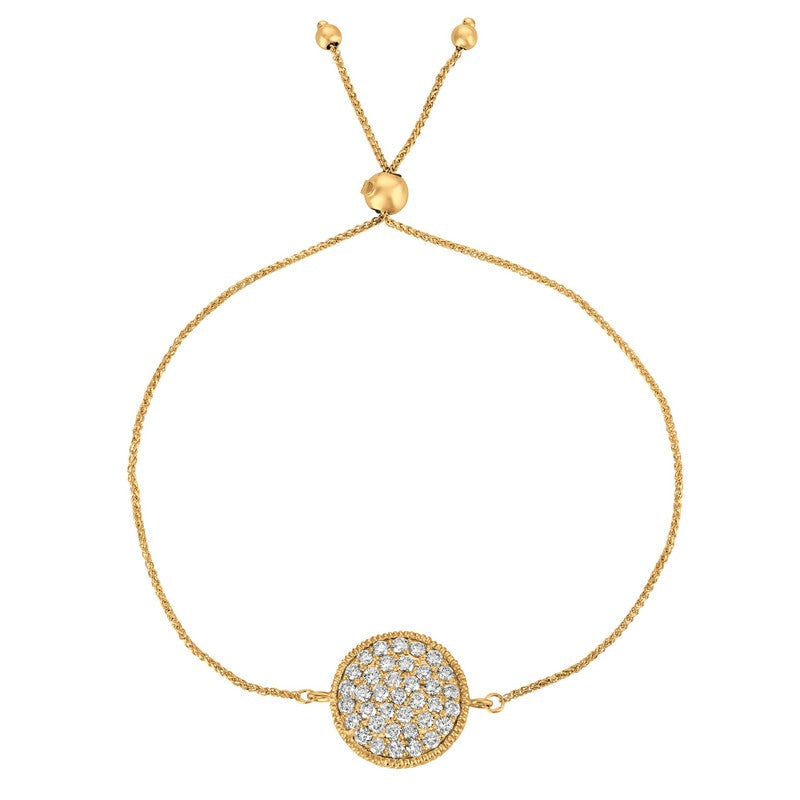 BOLO DIAMOND ROUND BRACELET 14K GOLD (1 CTW)