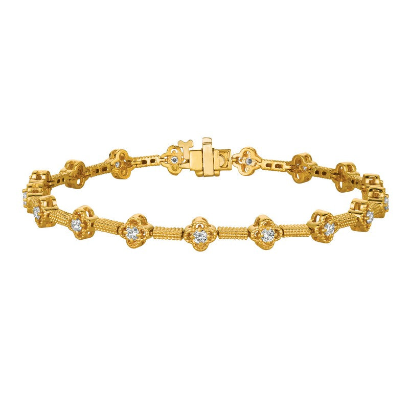 DIAMOND BRACELET 14K GOLD (1 CTW) 4