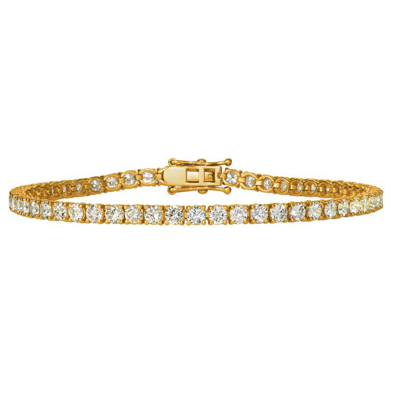 4.00 Carat Natural Diamond Tennis Bracelet G SI 14K Yellow Gold 7'' 62 stones