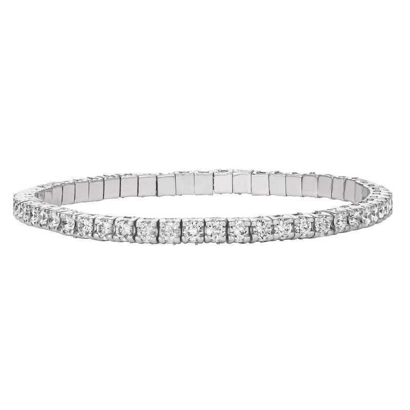 6.01 CT STRETCH STYLE DIAMOND BRACELET G H SI 14K GOLD