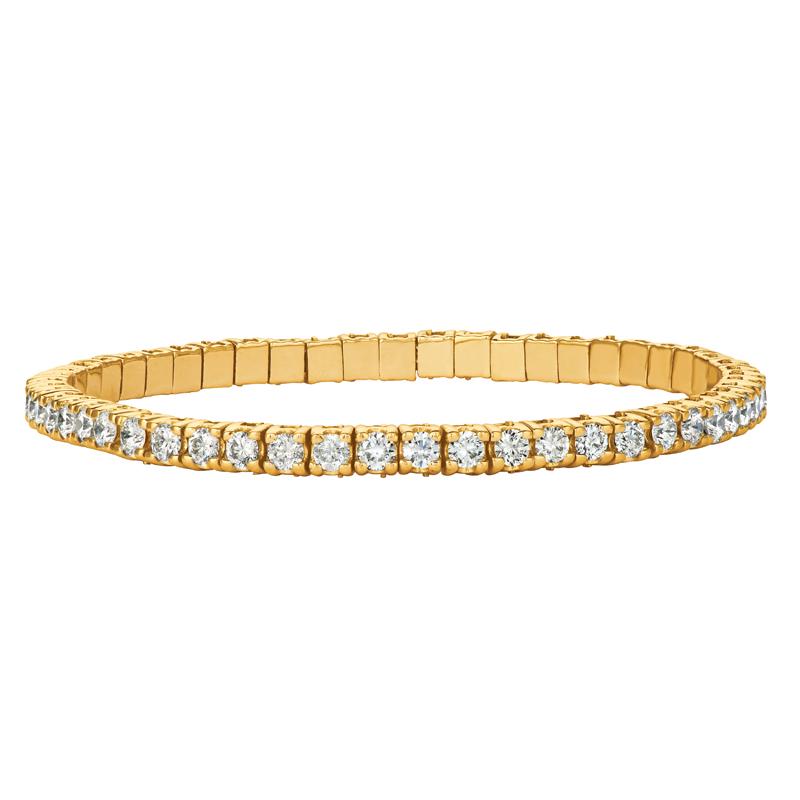 3.00 Carat Natural Diamond Stretch Bracelet G-H SI 14K White Gold