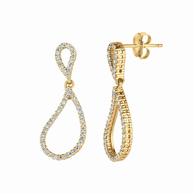 ‘TEARDROP’ DIAMOND EARRINGS 14K GOLD (0.5 CTW)