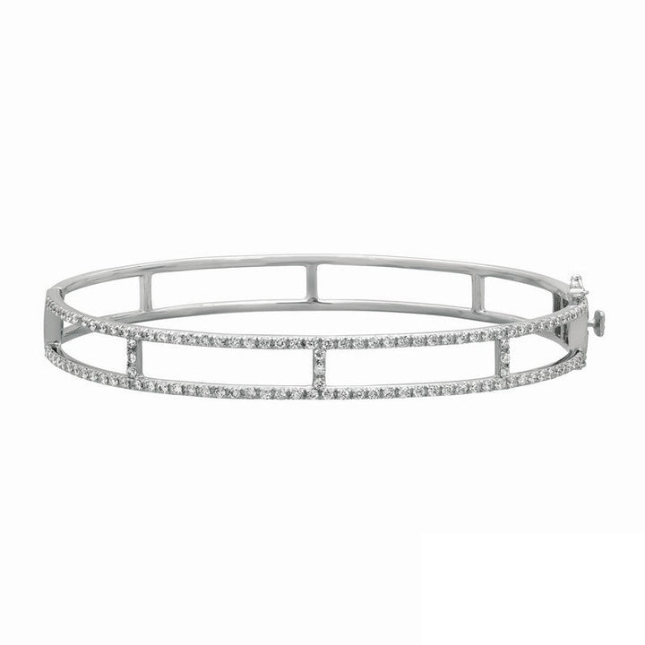 Diamond Bangle 14K White  Gold (1.09 Ctw) 1