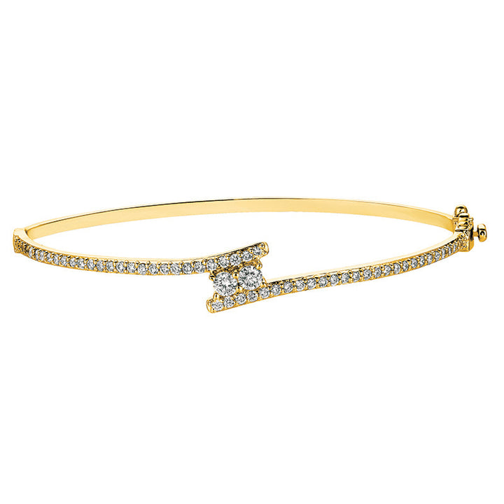 Diamond Bangle 14K Yellow  Gold (1.02 Ctw) 2