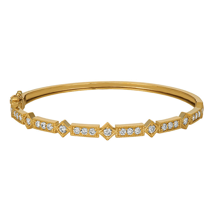 Diamond Bangle 14K Yellow  Gold (1.39 Ctw)