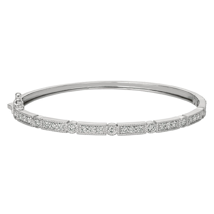 Diamond Bangle 14K White  Gold (1.61 Ctw)