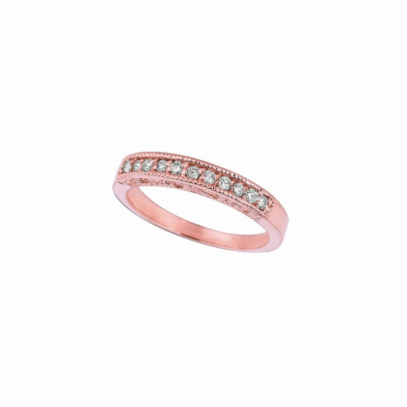 DIAMOND STACKABLE RING, 14K ROSE GOLD BAND 14K GOLD (0.31 CTW)