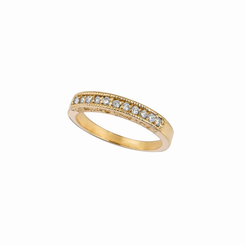 DIAMOND STACKABLE RING, 14K ROSE GOLD BAND 14K GOLD (0.31 CTW)