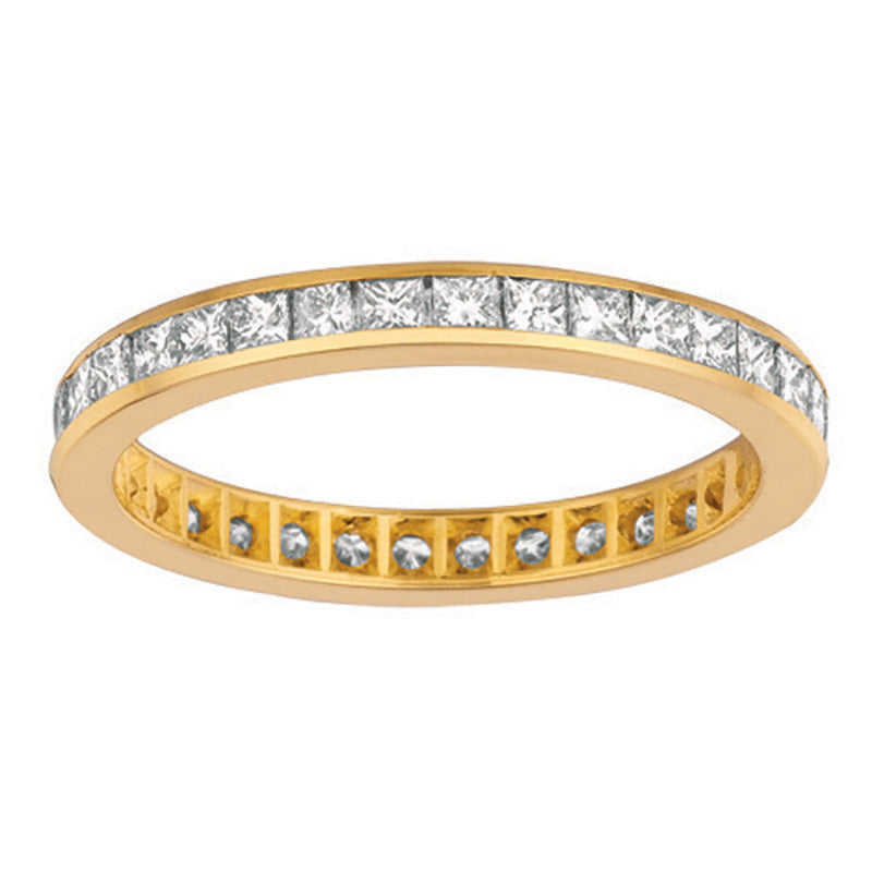 PRINCESS CUT ETERNITY DIAMOND RING 14K GOLD (1.16 CTW)