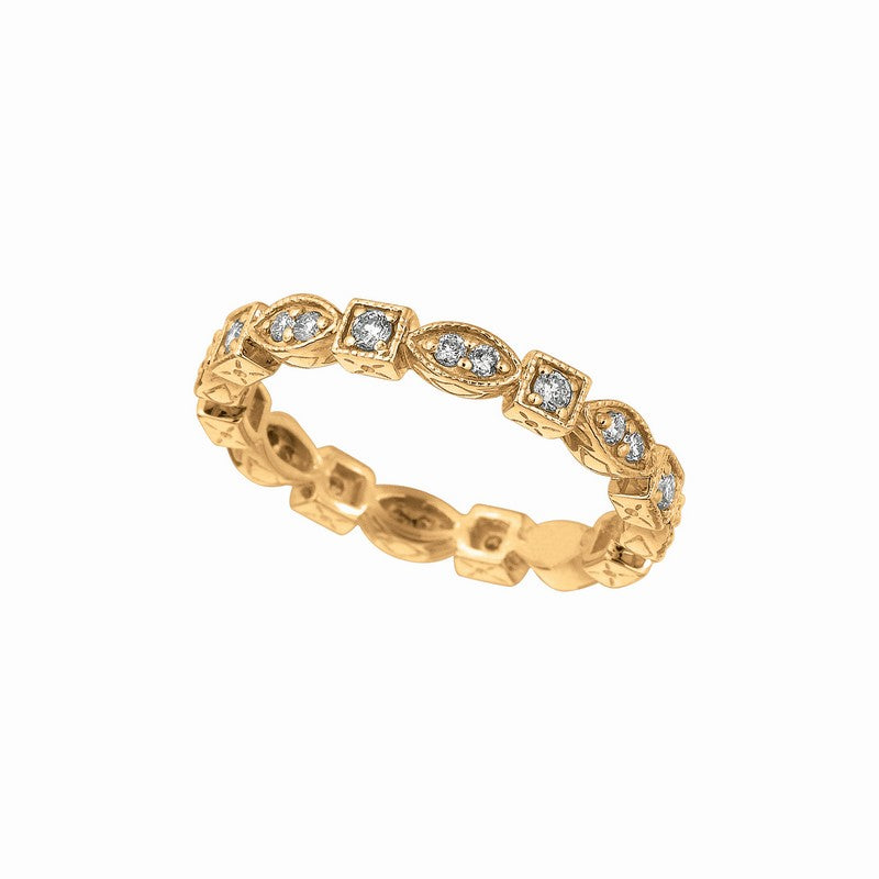 ETERNITY DIAMOND STACKABLE STACK BAND RING 14K GOLD (0.36 CTW)