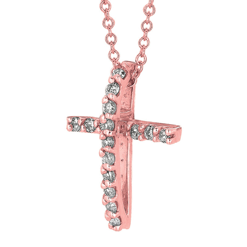 DIAMOND CROSS NECKLACE 14K GOLD (0.25 CTW) 1