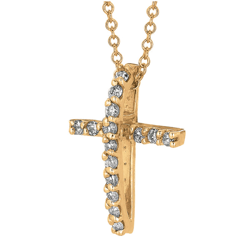 DIAMOND CROSS NECKLACE 14K GOLD (0.25 CTW) 1