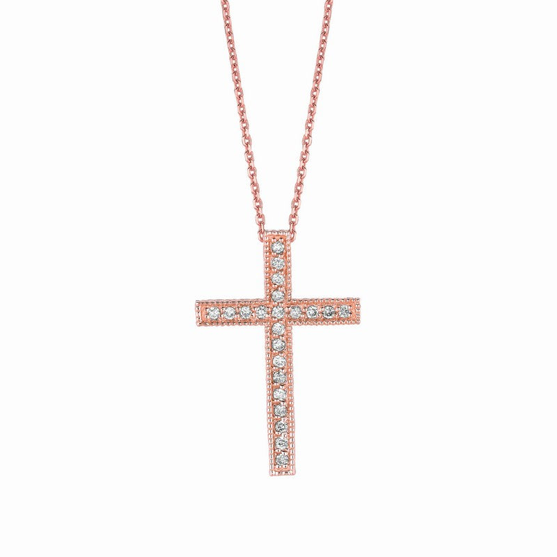 DIAMOND CROSS NECKLACE 14K GOLD (0.33 CTW) 1