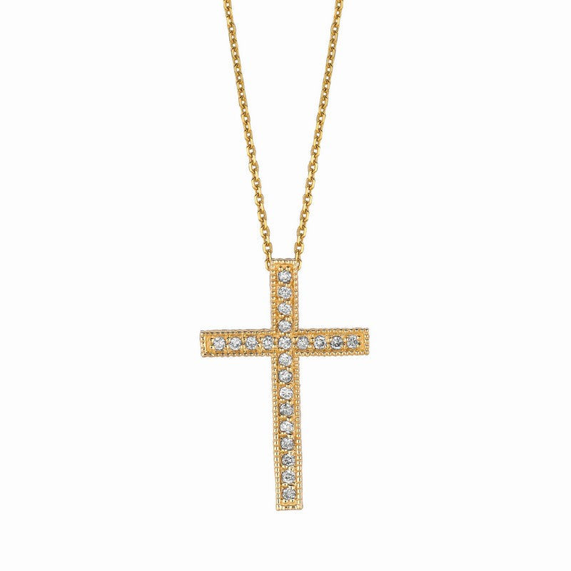 DIAMOND CROSS NECKLACE 14K GOLD (0.33 CTW) 1