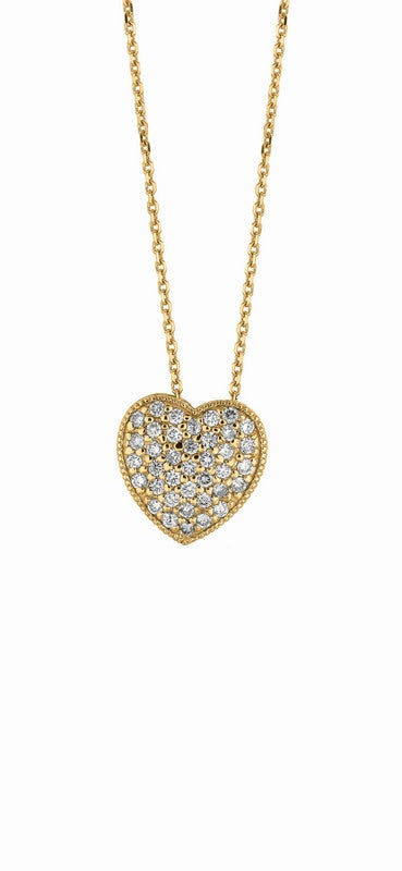 DIAMOND HEART NECKLACE 14K GOLD (0.75 CTW)