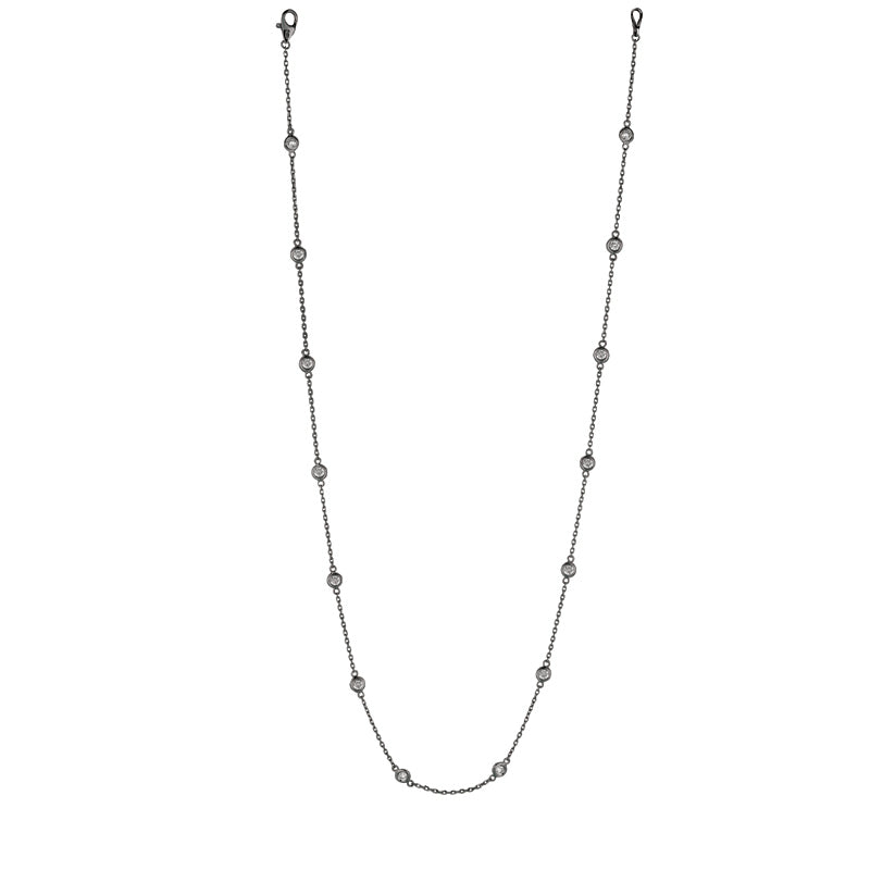 3 POINTER 14 SECTION 18″ DIAMOND NECKLACE 14K GOLD (0.5 CTW)