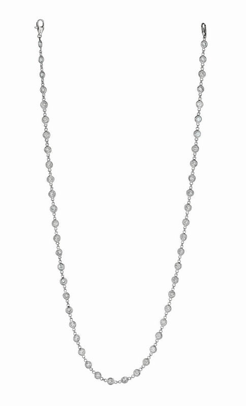 5 POINTER 18″ DIAMOND NECKLACE 14K GOLD (3.04 CTW)