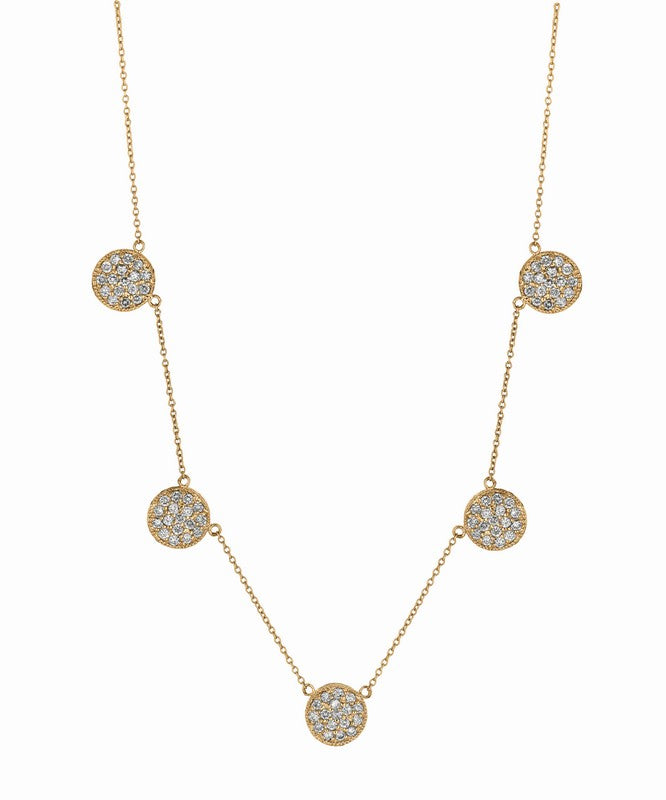 DIAMOND ROUND NECKLACE 14K GOLD (1.79 CTW)