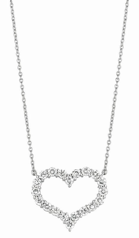 CUTOUT HEART DIAMOND NECKLACE 14K GOLD (0.5 CTW)