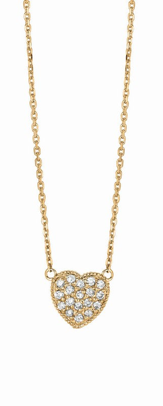 ‘HEART CLUSTER’ DIAMOND HEART NECKLACE 14K GOLD (0.25 CTW)