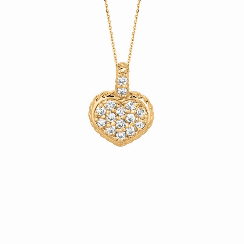 DIAMOND HEART NECKLACE 14K GOLD (0.25 CTW) 2