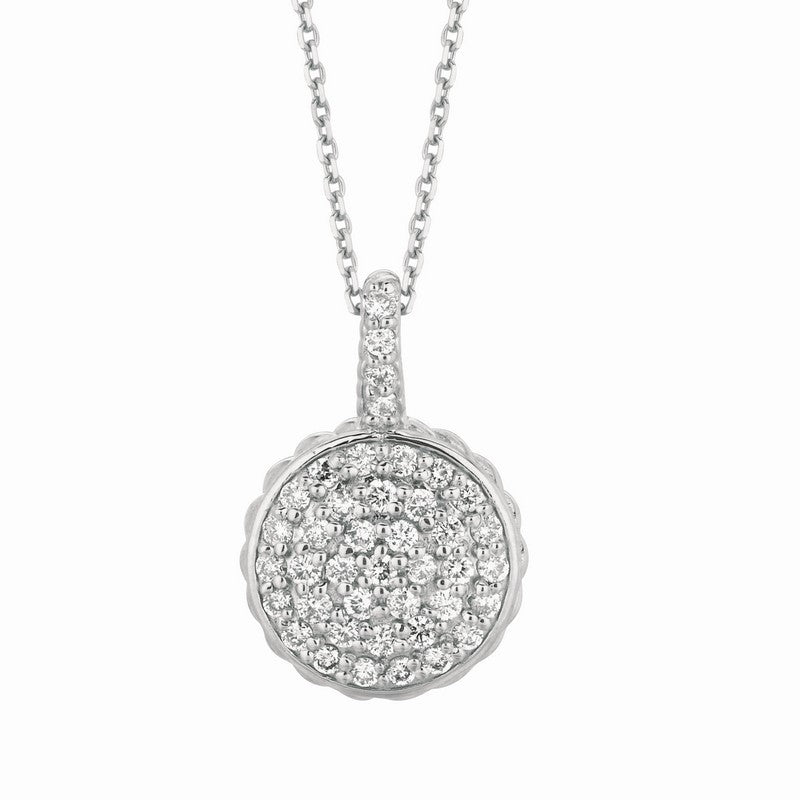 DIAMOND ROUND NECKLACE 14K GOLD (0.75 CTW)