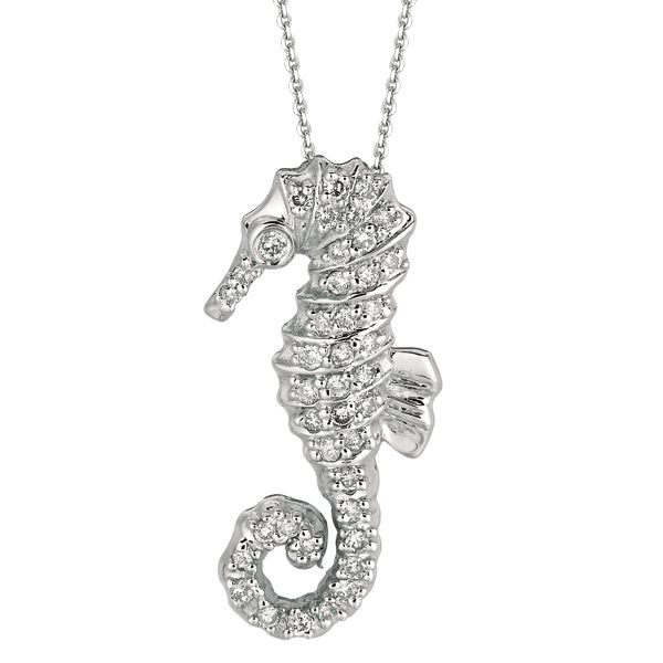 DIAMOND SEAHORSE NECKLACE 14K GOLD (0.29 CTW)