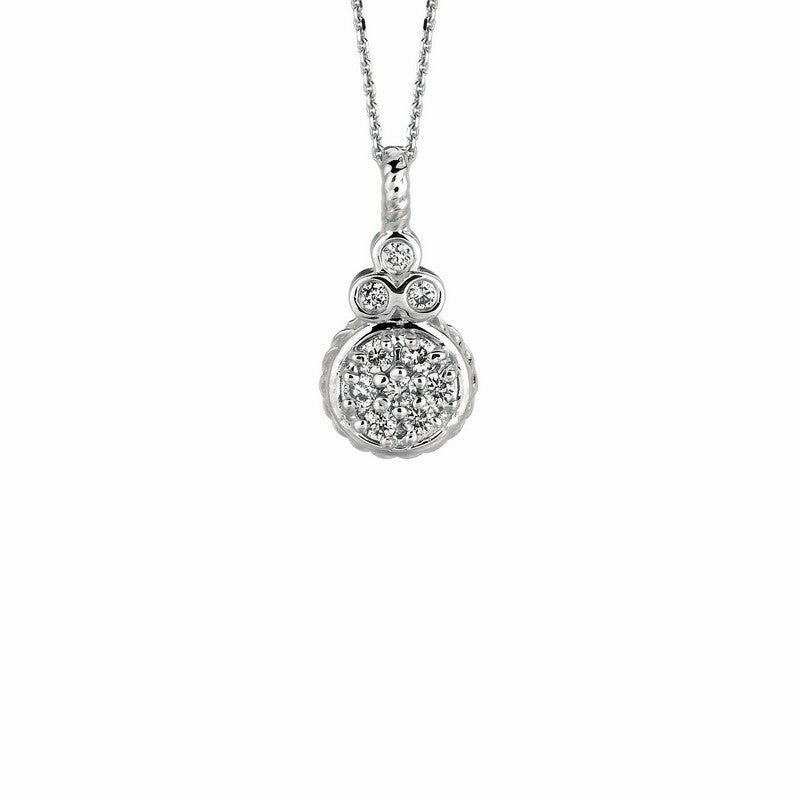 DIAMOND ROUND NECKLACE 14K GOLD (0.14 CTW)