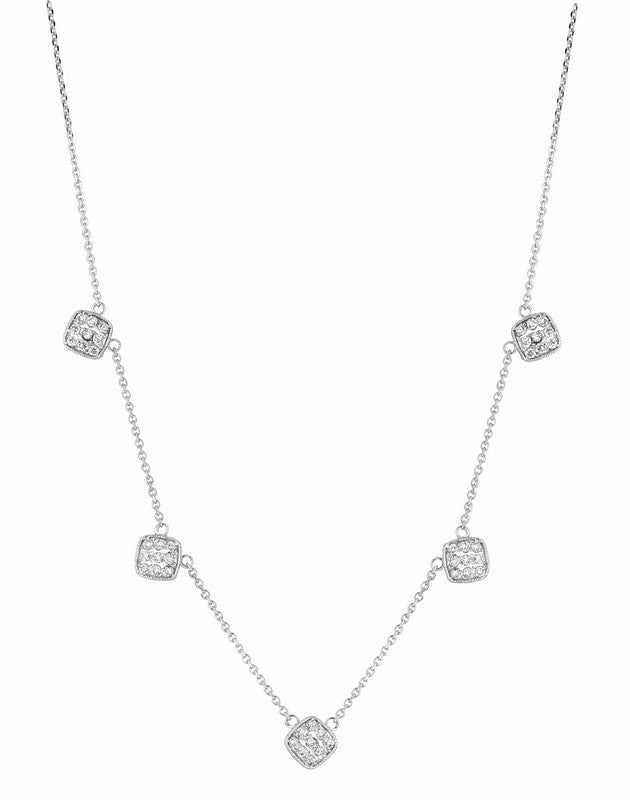 DIAMOND SQUARE NECKLACE 14K GOLD (0.75 CTW) N5191WD