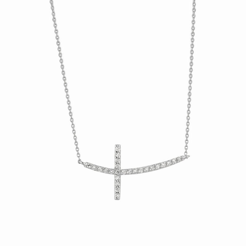 DIAMOND CROSS NECKLACE 14K GOLD (0.25 CTW) 3