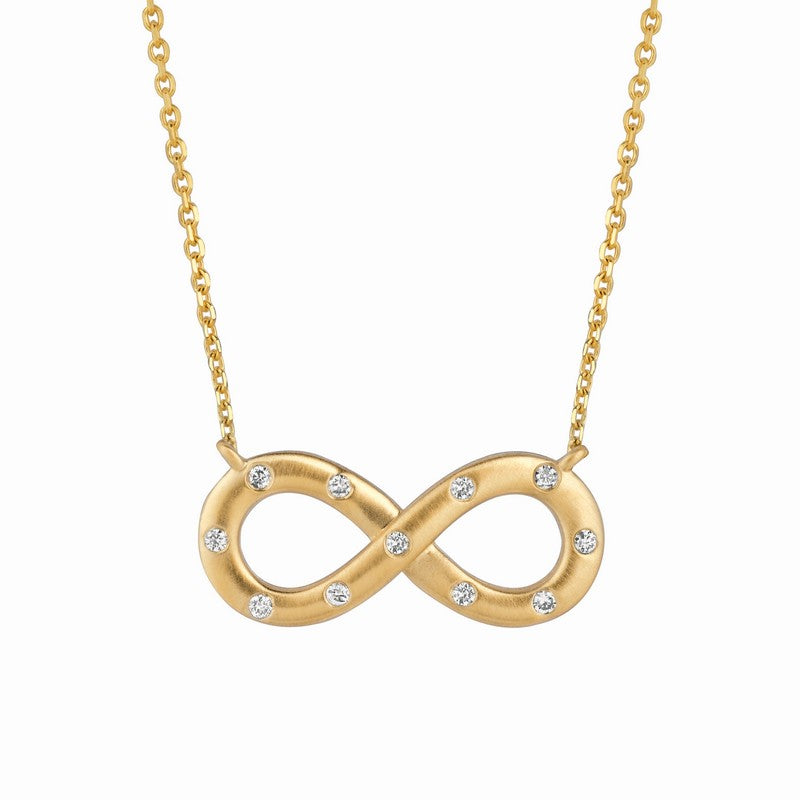 DIAMOND INFINITY NECKLACE 14K GOLD (0.11 CTW)