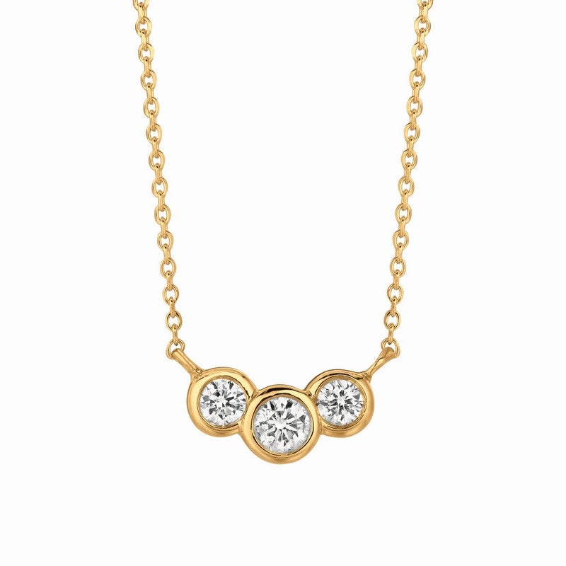 DIAMOND BEZEL NECKLACE 14K GOLD (0.5 CTW)