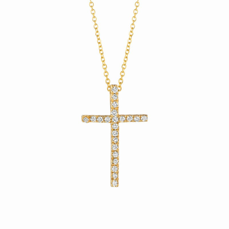 DIAMOND CROSS NECKLACE 14K GOLD (0.2 CTW) 1