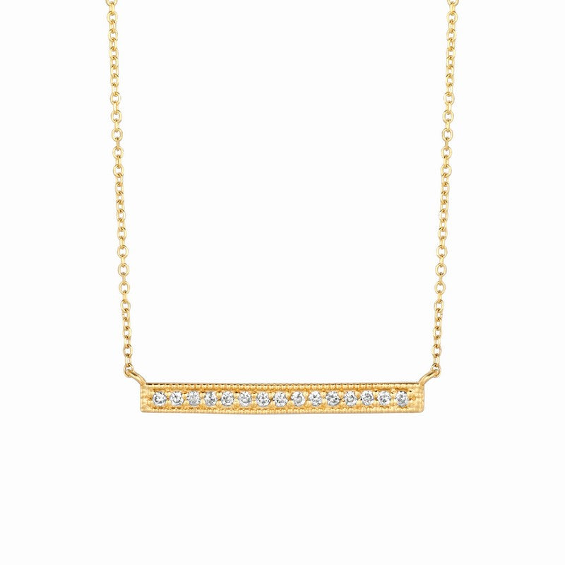 DIAMOND BAR NECKLACE 14K GOLD (0.15 CTW) 1