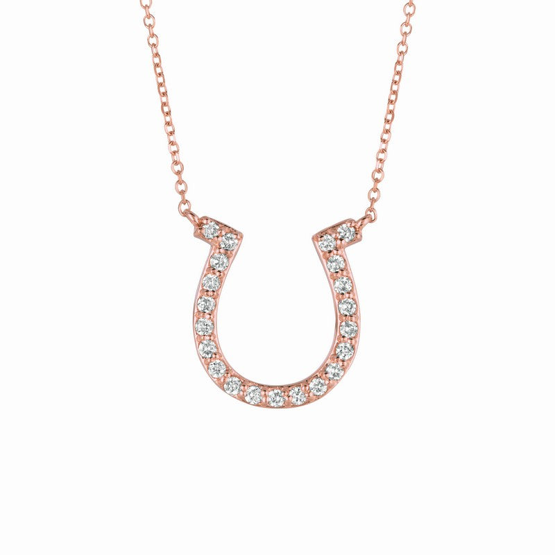 DIAMOND HORSESHOE NECKLACE 14K GOLD (0.25 CTW) 2