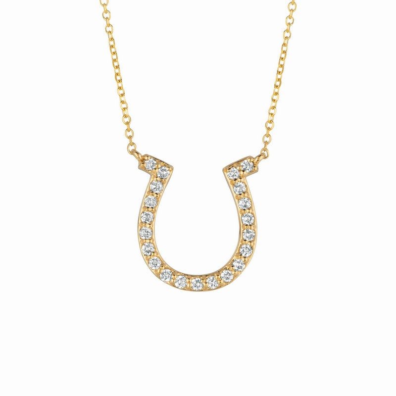 DIAMOND HORSESHOE NECKLACE 14K GOLD (0.25 CTW) 2