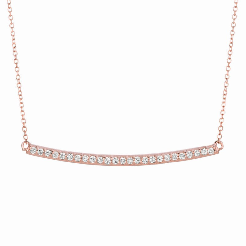 DIAMOND BAR NECKLACE 14K GOLD (0.25 CTW) 1