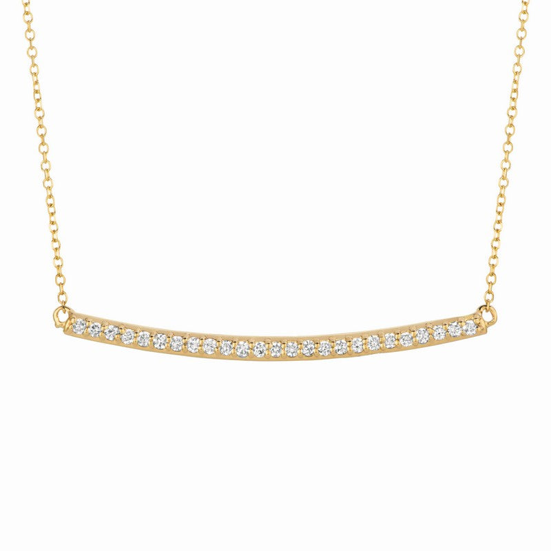 DIAMOND BAR NECKLACE 14K GOLD (0.25 CTW) 1