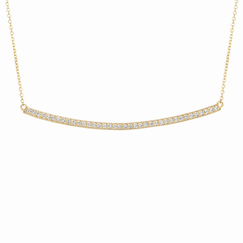 DIAMOND BAR NECKLACE 14K GOLD (0.4 CTW) 1