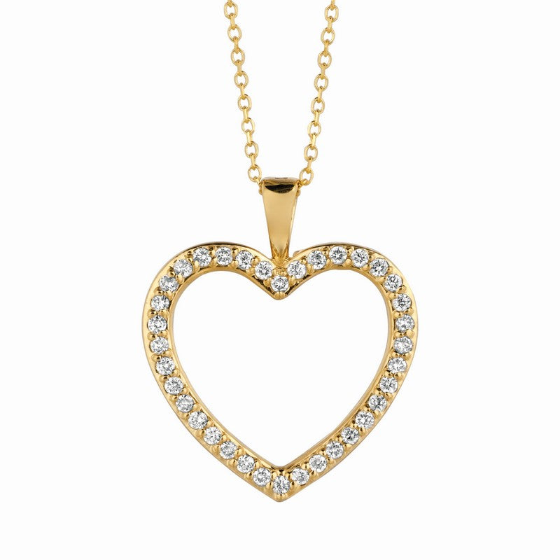 DIAMOND HEART NECKLACE 14K GOLD (0.33 CTW)