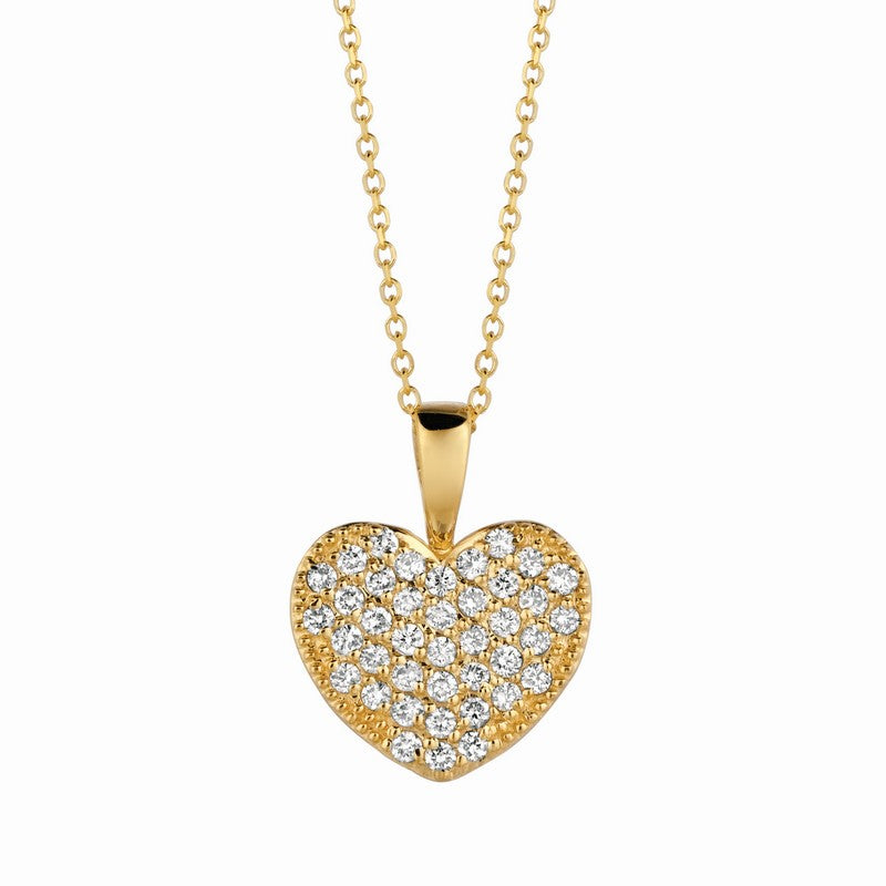 DIAMOND HEART NECKLACE 14K GOLD (0.4 CTW)