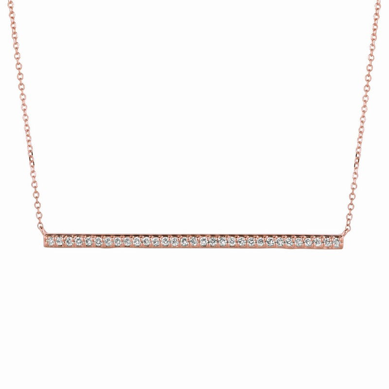 DIAMOND BAR NECKLACE 14K GOLD (0.33 CTW) 1